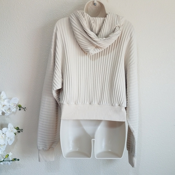 JOHN ELLIOTT RIBBED CROPPED TERRY HOODIE - Picture 4 of 11